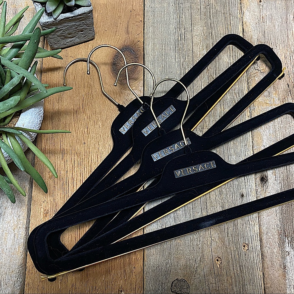 VERSACE Set of 4 Felt Pant Hangers